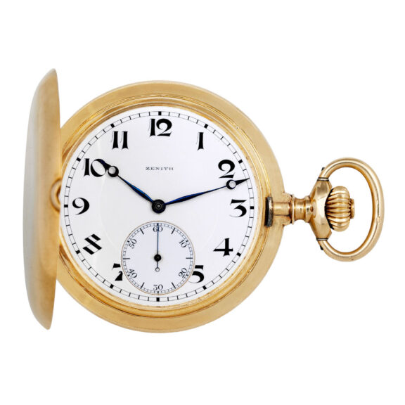 Swiss gold hunting cased keyless lever pocket watch Circa 1920