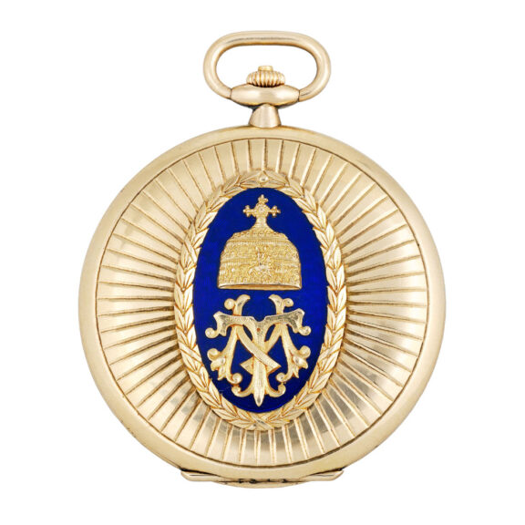 Swiss gold watch with polychrome enamel portrait Circa 1928 Swiss gold watch with polychrome enamel portrait Circa 1928