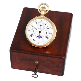 Large Swiss gold repeating complicated lever watch Circa 1880