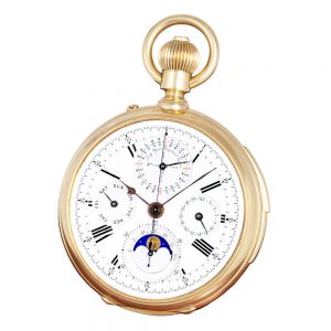 Large Swiss gold repeating complicated lever watch Circa 1880