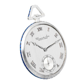 Swiss/French white gold and sapphire-set dress watch Circa 1925 Swiss/French white gold and sapphire-set dress watch Circa 1925