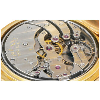 Swiss 18K gold minute repeating keyless lever Circa 1893