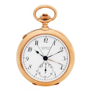 Swiss rose gold split-seconds chronograph with register Circa 1891