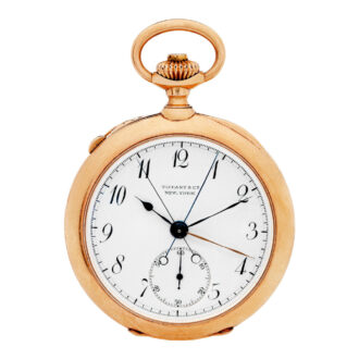 Swiss rose gold split-seconds chronograph with register Circa 1891