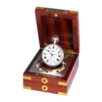 Swiss silver keyless lever chronometer deck watch Circa 1980