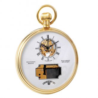 Swiss lever with visible music box and movement Circa 1987