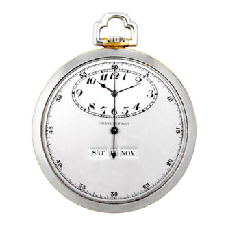 Swiss lever with center seconds and digital calendar Circa 1925