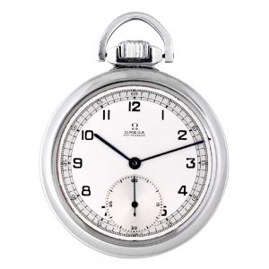 Swiss Staybrite stainless steel keyless lever pocket watch Circa 1950