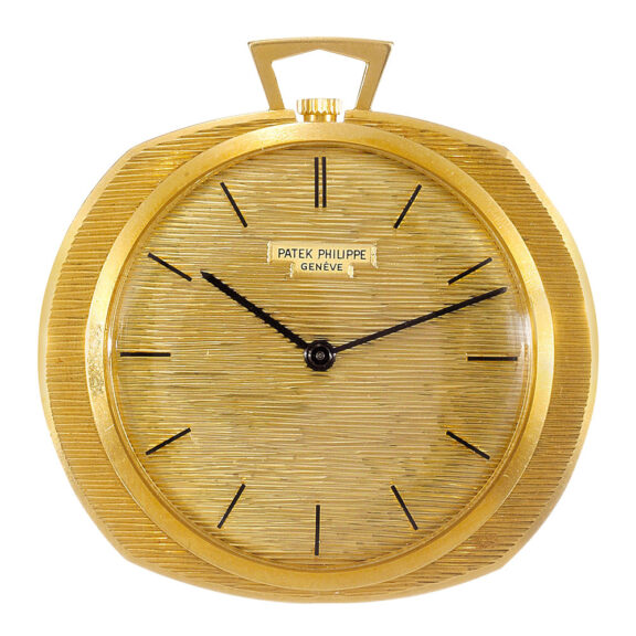 Unusual Swiss 18K gold keyless lever Ricochet watch Circa 1963