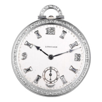 Swiss platinum and diamond-set Art Deco dress watch Circa 1924