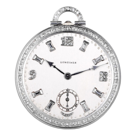 Swiss platinum and diamond-set Art Deco dress watch Circa 1924