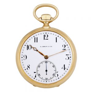 Fine French 18K gold open faced lever chronometer Circa 1910