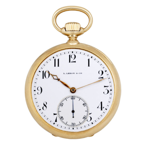 Fine French 18K gold open faced lever chronometer Circa 1910