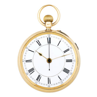English gold centre seconds lever pocket watch Circa 1891-1892
