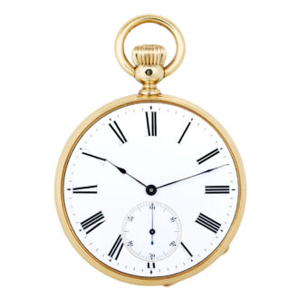 Swiss gold pocket watch with constant force escapement Circa 1860