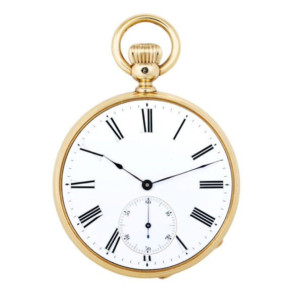 Swiss gold pocket watch with constant force escapement Circa 1860