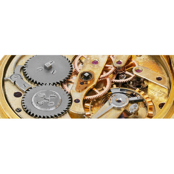 Swiss gold pocket watch with constant force escapement Circa 1860 Swiss gold pocket watch with constant force escapement Circa 1860