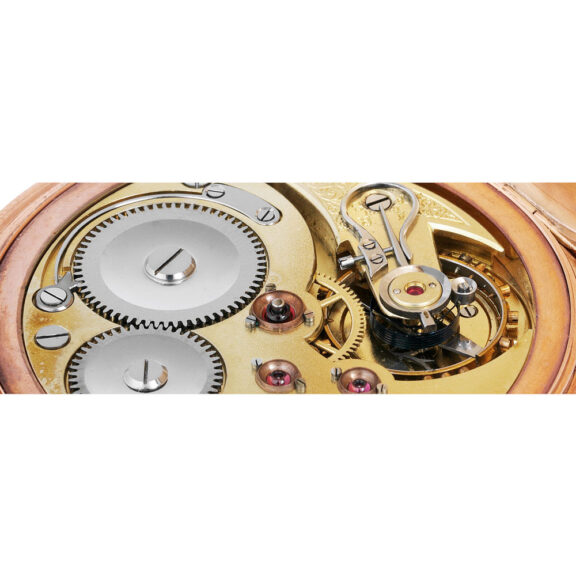 Swiss rose gold hunting cased keyless pocket chronometer Circa 1890 Swiss rose gold hunting cased keyless pocket chronometer Circa 1890