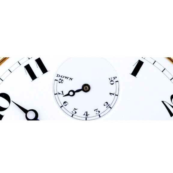 Swiss gold eight-day going lever with power reserve Circa 1920 Swiss gold eight-day going lever with power reserve Circa 1920