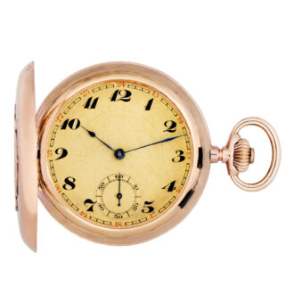 Swiss rose gold hunting cased Masonic lever watch Circa 1890