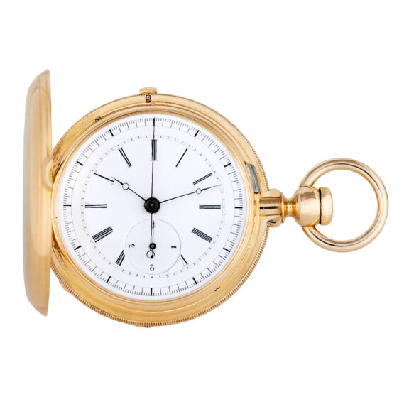Swiss 18K gold lever made for the American market Circa 1870