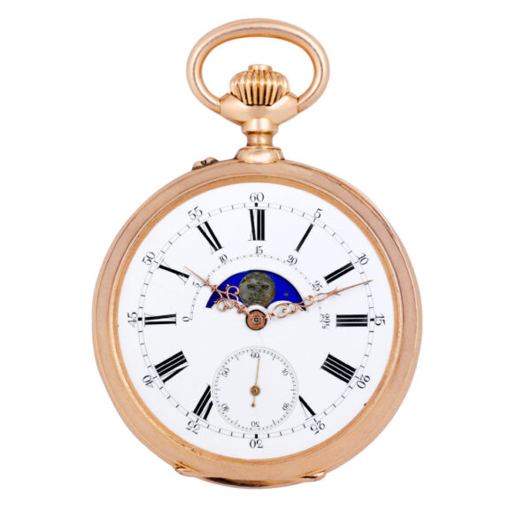 Swiss double-dailled lever with complications Circa 1890 Swiss double-dailled lever with complications Circa 1890