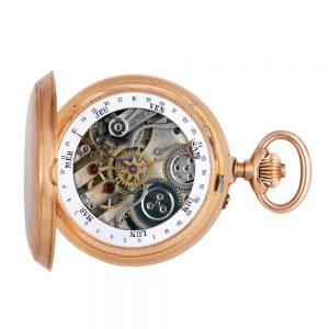 Swiss double-dailled lever with complications Circa 1890