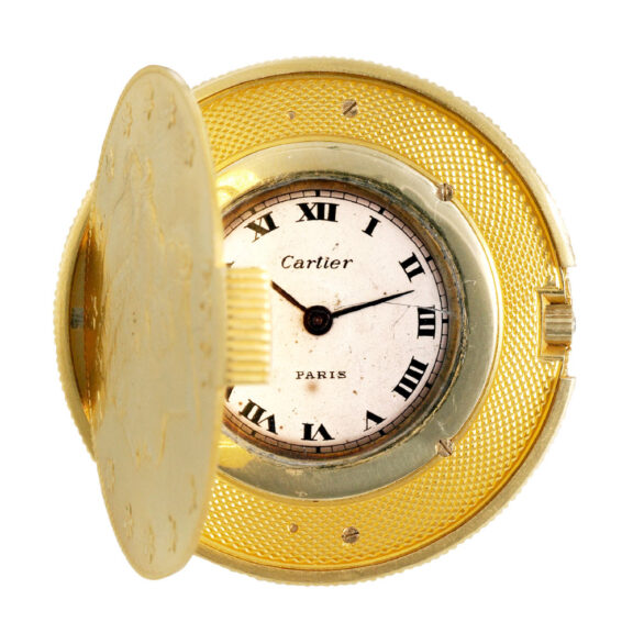 French gold U.S. Twenty Dollar keyless lever coin watch Circa 1920