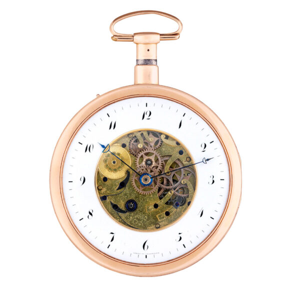 Swiss rose gold quarter repeating cylinder watch Circa 1815