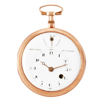 Swiss rose gold and enamel double-faced automaton Circa 1800