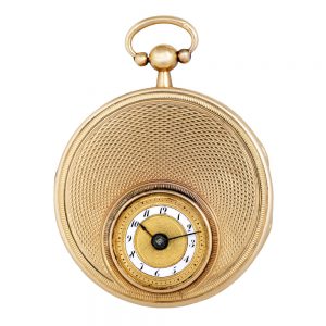 French gold montre de médaillon cylinder pendant watch Circa 1820