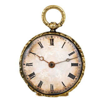 Swiss gold and enamel miniature pendant watch Circa 1850
