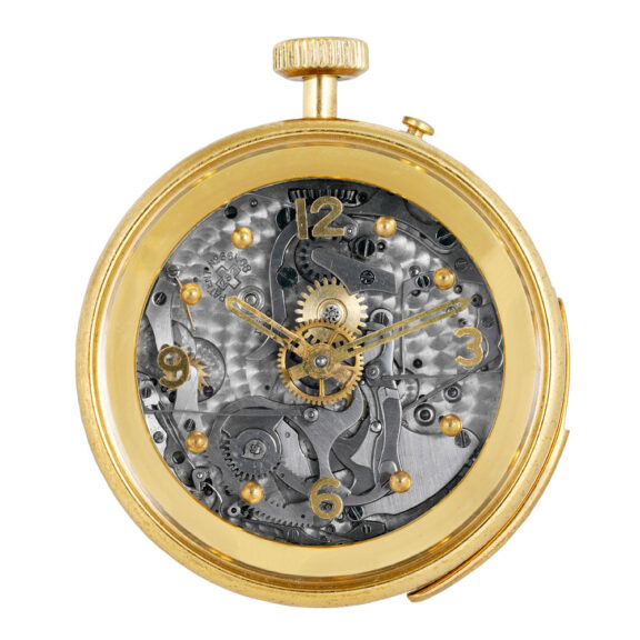 Swiss minute repeating lever with transparent dial Circa 1940