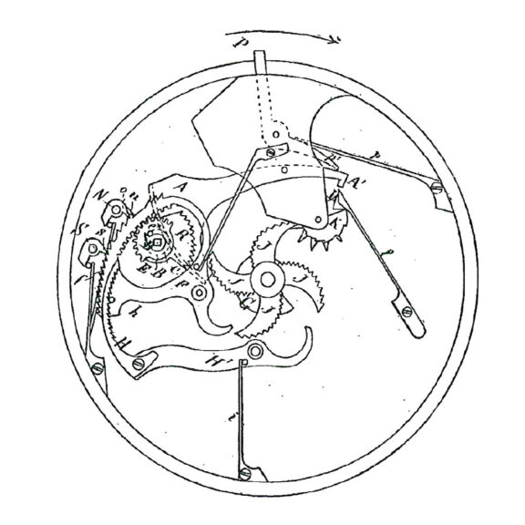 Swiss minute repeating lever with transparent dial Circa 1940 Swiss minute repeating lever with transparent dial Circa 1940