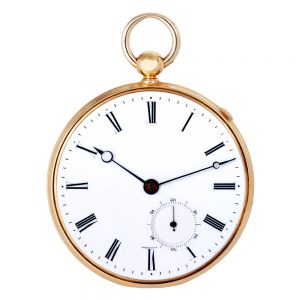 French gold and silver quarter repeating cylinder watch Circa 1826