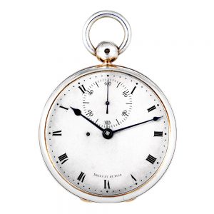 Fine and rare French silver pocket chronometer Circa 1824
