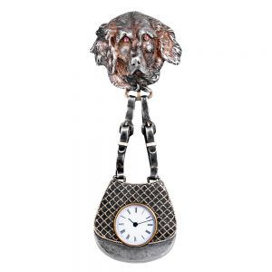 Swiss silver, gold and diamond-set bag-form lapel watch Circa 1880