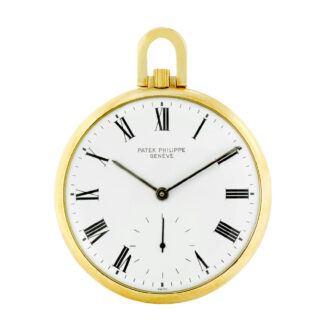 Swiss gold open faced keyless lever pocket watch Circa 1977
