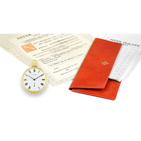 Swiss gold open faced keyless lever pocket watch Circa 1977 Swiss gold open faced keyless lever pocket watch Circa 1977