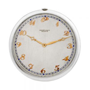 Elegant Swiss platinum open faced lever dress watch Circa 1930