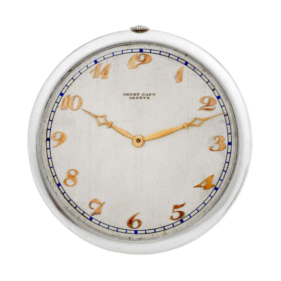 Elegant Swiss platinum open faced lever dress watch Circa 1930