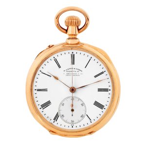 German 18 carat gold dead-seconds lever chronograph Circa 1889