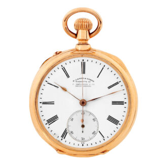German 18 carat gold dead-seconds lever chronograph Circa 1889