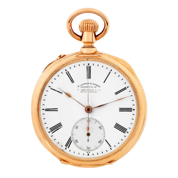German 18 carat gold dead-seconds lever chronograph Circa 1889