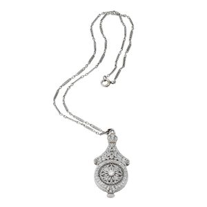 Fine Swiss lever pendant watch with matching chain Circa 1920