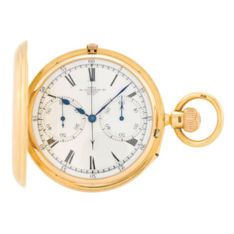 English gold half-hunting cased lever chronograph Circa 1911