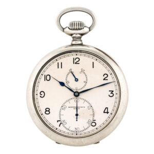 Swiss silver keyless lever chronometer with power reserve Circa 1940
