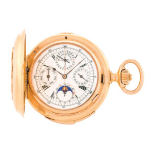 Large Swiss 18K rose gold complicated watch Circa 1890