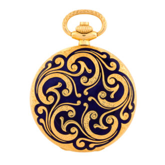 Swiss gold and champlevé enamel pendant watch Circa 1981 Swiss gold and champlevé enamel pendant watch Circa 1981