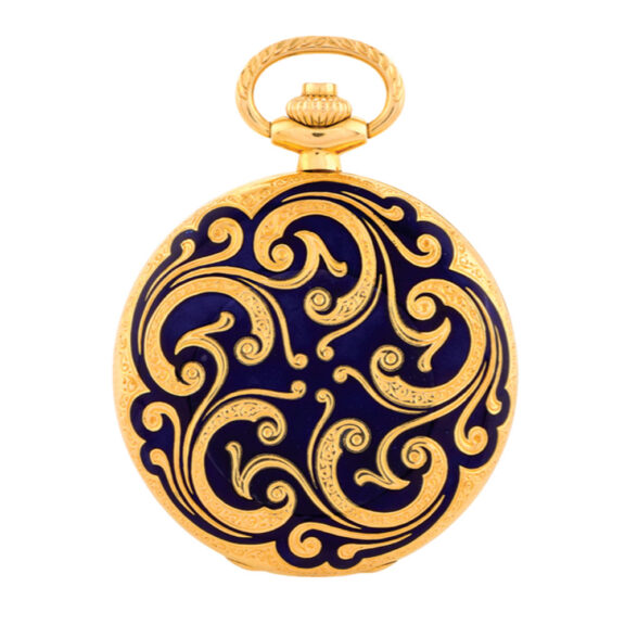 Swiss gold and champlevé enamel pendant watch Circa 1981 Swiss gold and champlevé enamel pendant watch Circa 1981